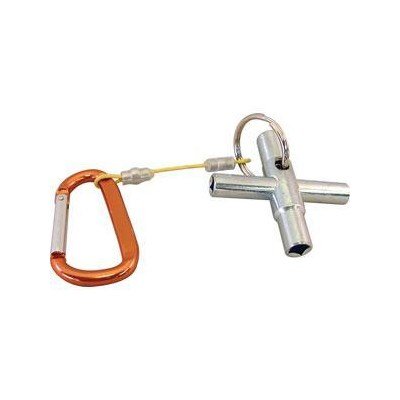 4-Way Water Key w/ Carabiner - Tucker® USA#