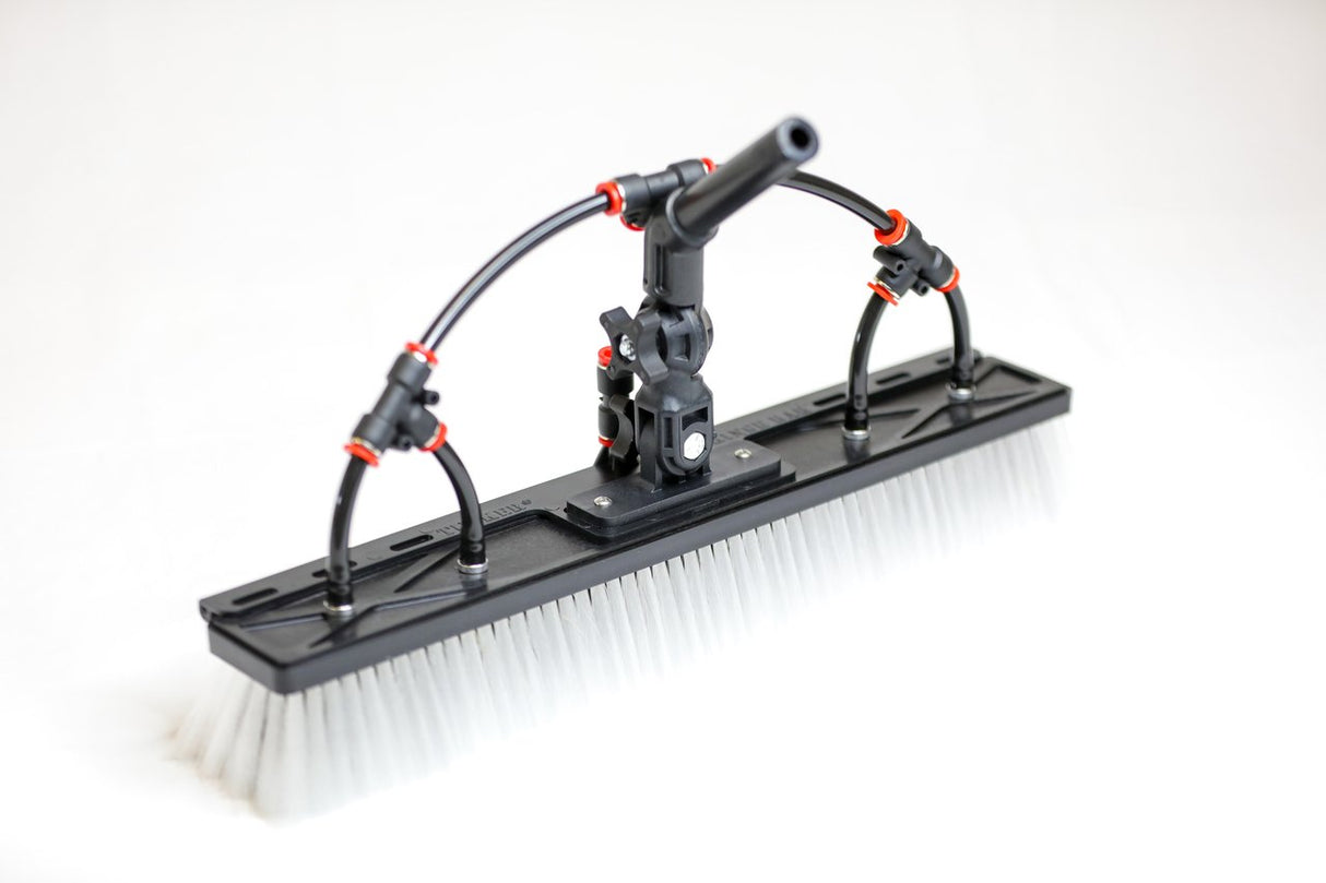 Water Fed Brush │ Alpha Boar and Nylon Bristle Hybrid - 4 Pencil Jets, Rinse Bar, and Swivel Neck - Tucker® USA#