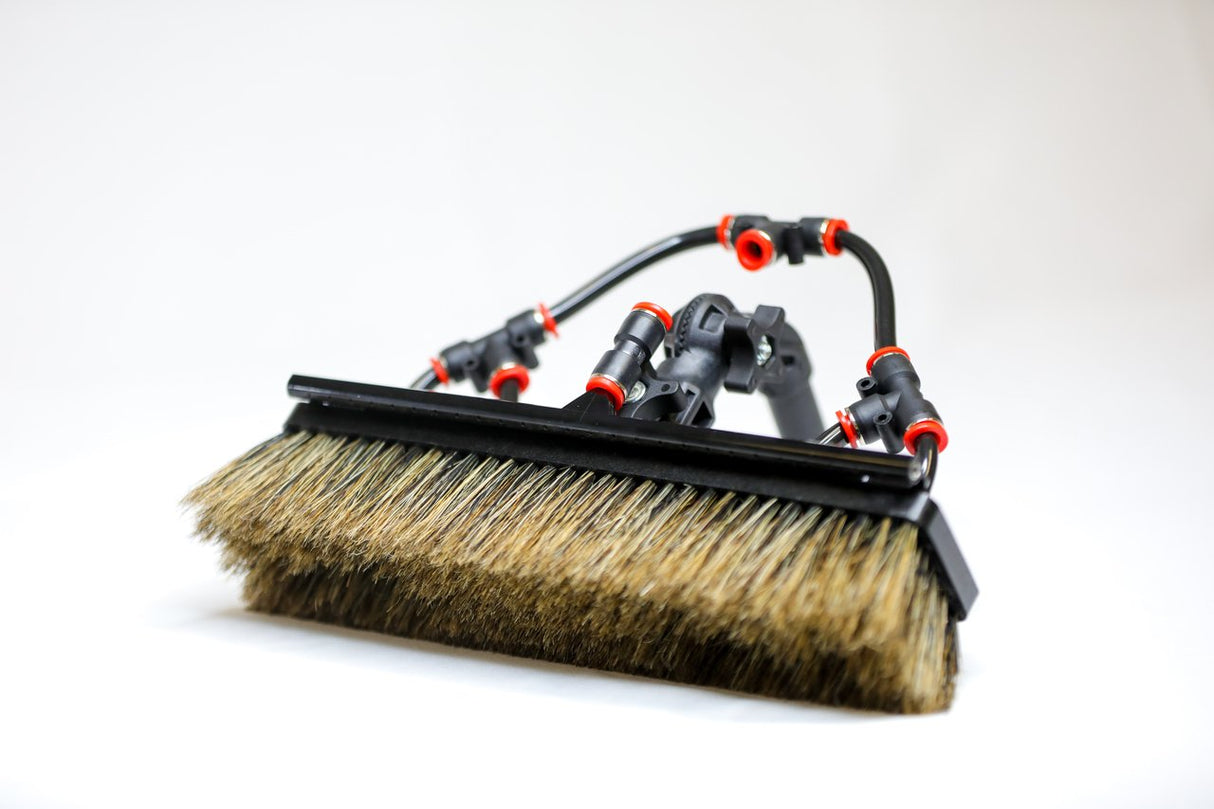 Water Fed Brush │ Alpha Premium Boar Brush - 4 Pencil Jets, Rinse Bar and Swivel Neck - Tucker® USA#