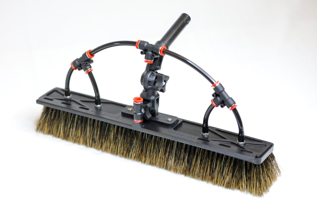 Water Fed Brush │ Alpha Premium Boar Brush - 4 Pencil Jets, Rinse Bar and Swivel Neck - Tucker® USA#