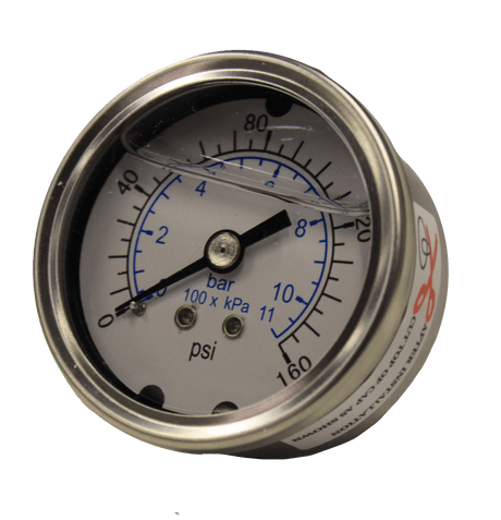 0 - 160 psi Pressure Gauge ..Liquid Filled - Tucker® USA